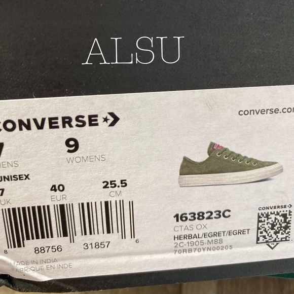 Converse Ctas Suede Herbal Green Low Top W AUTHENT - Picture 7 of 8